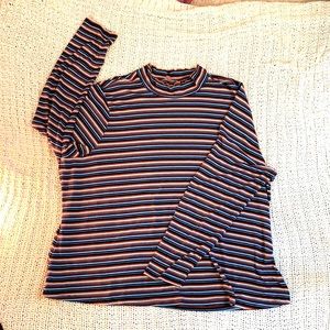 Stripped turtle neck long sleeve